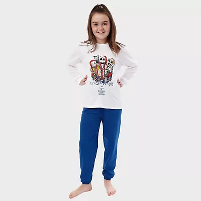 Buy The Nightmare Before Christmas Pyjamas | Girls Disney Pjs  | Kids Disney Pyjamas • 8.99£