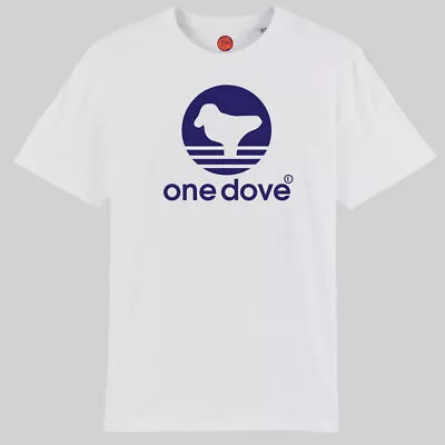 Buy One Dove Ecstasy House Rave Music Retro White Blue Print Organic Cotton T-shirt • 22.99£