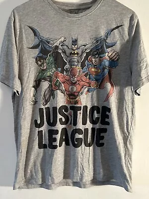 Buy *SALE* Justice League T Shirt Large Grey Motif • 5£