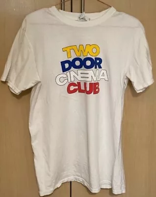 Buy Two Door Cinema Club T Shirt Indie Rock Band Merch Tee Size Medium White • 13.95£