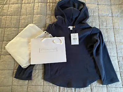 Buy Boys 'The Little White Company' Hooded Top Hoodie Terry Cotton 5-6y Navy Blue • 16£