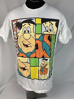 Buy Vintage Fred Flintstone T Shirt Single Stitch Hanna Barbera 1994 Large USA 90s • 58.81£