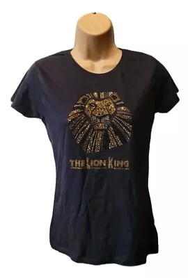 Buy THE LION KING T Shirt, Disney Merchandise Rhinestone Studded  Black Small BNWT • 19.95£