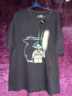 Buy Vintage Lego Star Wars Size Matters Not Yoda Black T Shirt Size XL New Rare 2008 • 100£