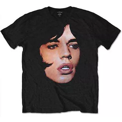 Buy The Rolling Stone Men's Mick Portrait Short Sleeve T-Shirt, Black, Medium • 16.56£