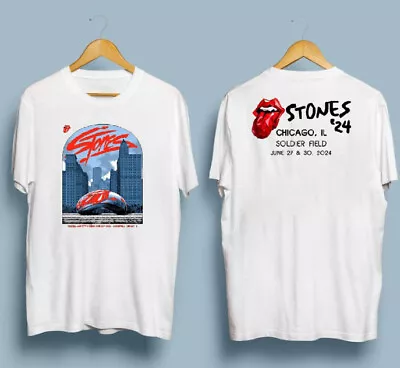 Buy The Rolling Stones Chicago, IL Soldier Field June 27 & 30 2024 Shirt • 51.33£