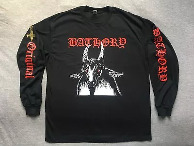 Buy Vtg Bathory Long Sleeve Shirt Xl Goat Darkthrone Mayhem Venom Dri Slayer Og Rare • 59.84£