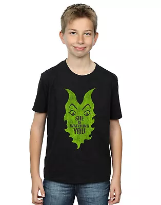 Buy Disney Boys The Descendants Maleficent She Is Watching T-Shirt • 12.99£