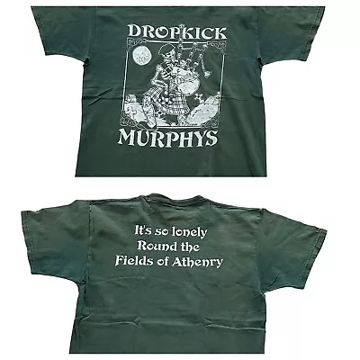 Buy Vintage Dropkick Murphys Mens Large Green Fields Of Athenry T-Shirt Distressed • 9.27£