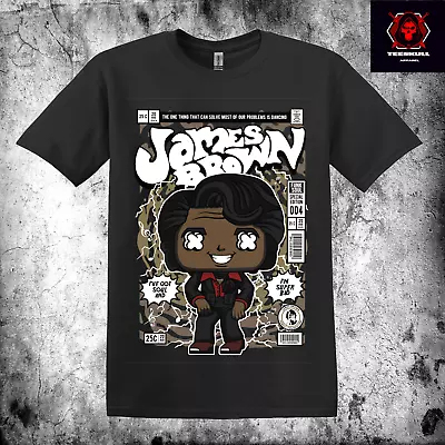 Buy James Brown | Old Skool Funk Pop Culture Comic Tee Unisex T-Shirt S–3XL 🤘 • 24.95£