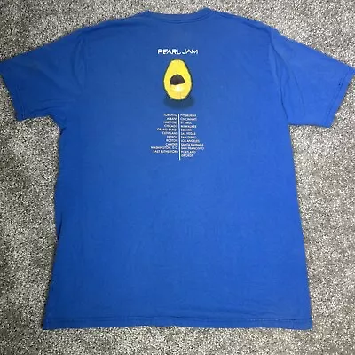 Buy Rare PEARL JAM Avocado 2006 Tour Concert Blue T-Shirt Size XL • 51.25£