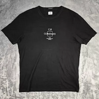 Buy CP Company Metropolis Series Front Centre Print T Shirt Black Authentic Large • 39.95£