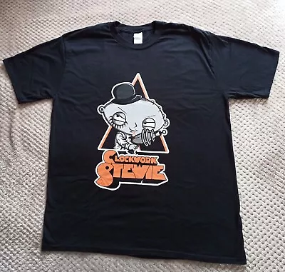 Buy Men's Family Guy Clockwork Stewie  T-shirt In Black. Gildan 100% Cotton. • 11.95£