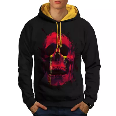 Buy Wellcoda Liquid Metal Death Biker Mens Contrast Hoodie • 32.99£