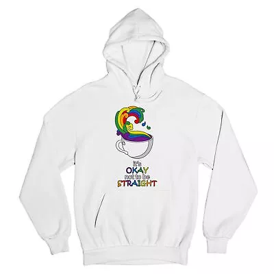 Buy It's Okay Not To Be Straight Sweatshirt Gay Acceptance LGBTQ Pride Hoodie • 32.63£
