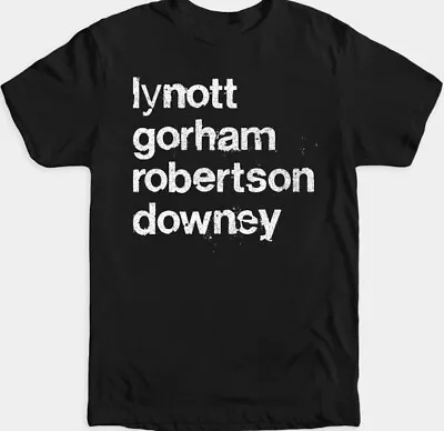 Buy Phil Lynott Scott Gorham Robertson Brian Downey T-Shirt Thin Lizzy Whisky In Jar • 16.76£