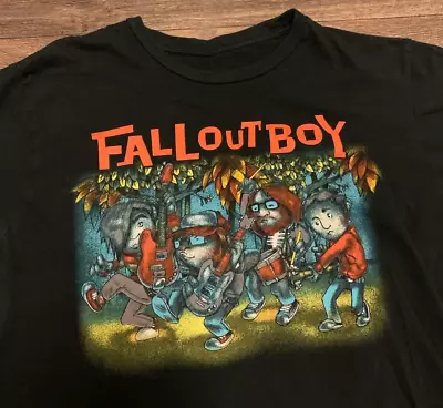 Buy Rare Fall Out Boy Concert Tour T-shirt Black Cotton Tee All Sizes S-5XL GC817 • 21.28£