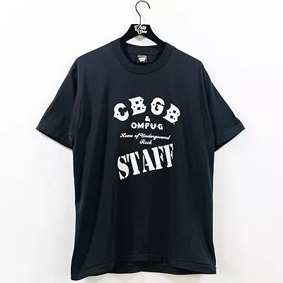 Buy CBGB & OMFUG Staff T-Shirt XL VTG 90s Retro Music Band Rock • 126.94£