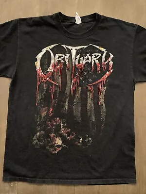 Buy Obituary Tour Shirt Large Cannibal Corpse Cryptopsy Abysmal Dawn Rare Vintage • 60.68£