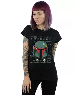 Buy Star Wars Women's Boba Fett Christmas T-Shirt • 13.99£