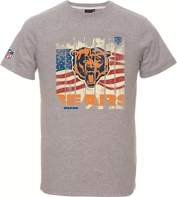 Buy NFL T-Shirt Chicago Bears Grey USA Flag Football Majestic • 20.43£