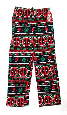 Buy Deadpool Pajama Sleep Pants Fairisle Knit Men's Sleepwear Marvel S Small Cotton • 14.25£