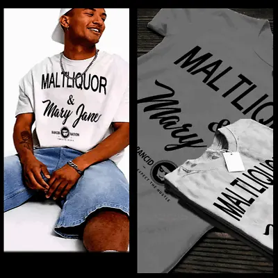 Buy Gangster T-shirt Maltliquor Weed Urban Hip Hop Hustle Mafia Mob Thug White Tee  • 18.63£