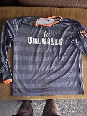 Buy Skiba Clothing Valhalla Fc  Long Sleeve Football Jersey, Alkaline Trio Punk Xxl • 40£