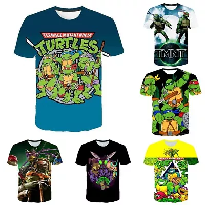 Buy Kids Adult Teenage Mutant Ninja Turtles Short Sleeve T-Shirt Tee Pullover Top • 8.98£