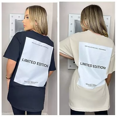Buy Womens T Shirt Ladies Oversized Baggy Fit Short Sleeve Slogan T-shirt Tee Tops • 6.90£
