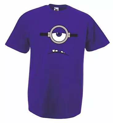 Buy Despicable Me Purple One Eyed  Evil Minion , Fun T Shirt Size Small To 3xl • 9.50£