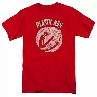 Buy Plastic Man Bounce T Shirt Mens Licensed Justice League DC Comics Tee Red • 15.13£