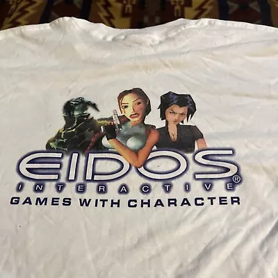 Buy Vintage 90’s 00’s Eidos Interactive Video Game Tee XL Promo Tomb Raider Shirt 3D • 112.03£