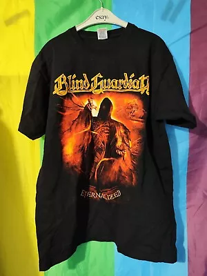 Buy Blind Guardian Mens Cotton Heavy Metal Rock Black T-shirt Mens Size L • 20.92£
