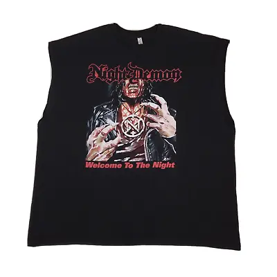 Buy Night Demon Band - Welcome To The Night Men's 3XL T-Shirt Cut-Off Sleeves Rare • 15.54£