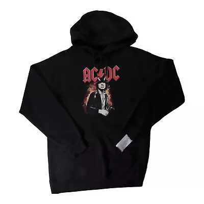 Buy ACDC Hoodie Mens Medium Black Graphic Hard Rock Band Concert Pullover • 14.42£