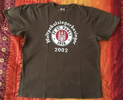 Buy FC ST. PAULI World Cup Winner 2002 T-shirt Size M FCSP Brown Rare Millern Goal • 16.89£