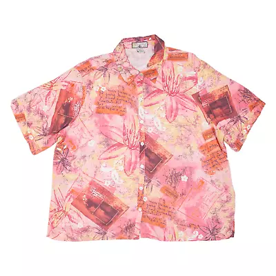 Buy Vintage CARIBBEAN JOE Womens Hawaiian Shirt Pink 90s Floral XL • 9.99£