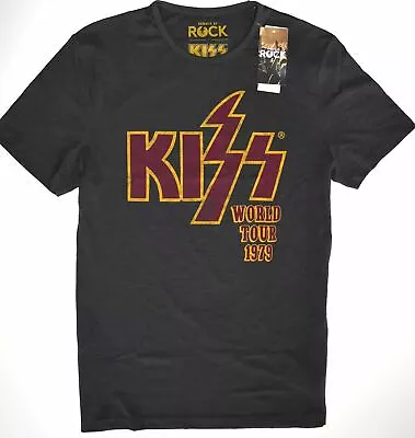 Buy Kiss T Shirt Mens 100% Cotton Rock Band Retro Grey UK Sizes M To XXL • 19.95£
