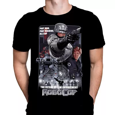 Buy ROBOCOP - FUTURE LAW ENFORCEMENT - Black T-Shirt - Sizes S - 5XL -  /  Sci-Fi • 24.95£