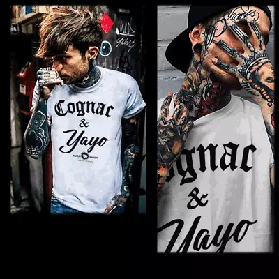 Buy Cognac And Yayo T-shirt Urban Hip Hop Hustle Gangster Mafia Mob Thug White Tee  • 18.63£