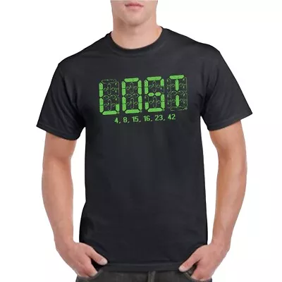 Buy LOST T-shirt  4, 8, 15, 16, 23, 42, Hatch 108 Minutes Lottery Film Gift Idea  • 14.99£
