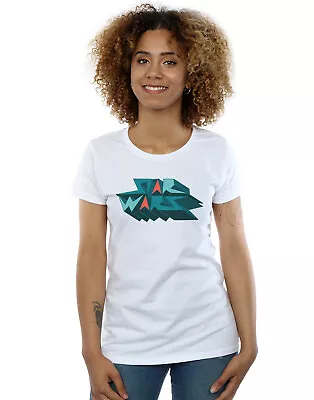 Buy Star Wars Women's Edgy Block Logo T-Shirt • 13.99£