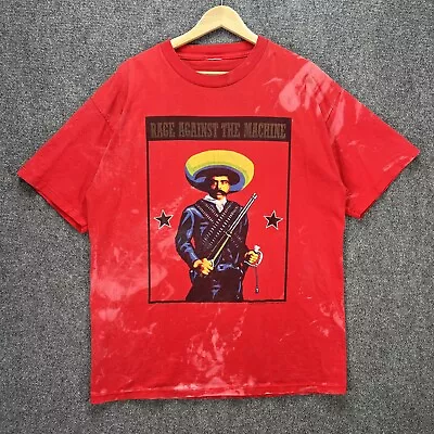 Buy Vintage Rage Against The Machine Shirt Mens XL Red 2000 Emiliano Zapata Grunge • 109£