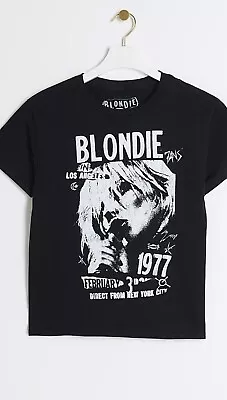 Buy River Island Ladies Black Blondie T Shirt Size Small BNWT RRP £26 • 14.99£