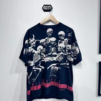 Buy Vintage 1994/95 Rolling Stones Voodoo Lounge Tour  T-Shirt AOP Skeletons • 300£