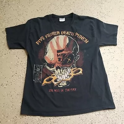 Buy Vintage Five Finger Death Punch T-Shirt Big Graphic Way Of The Fist Size Large • 28£