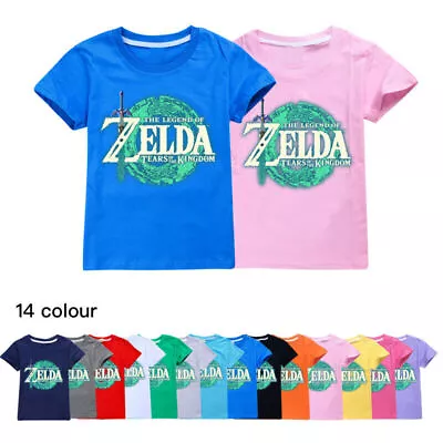 Buy New Zelda Boys Girls Casual Short Sleeve 100% Cotton T-shirt Tops Birthday Gift • 9.39£