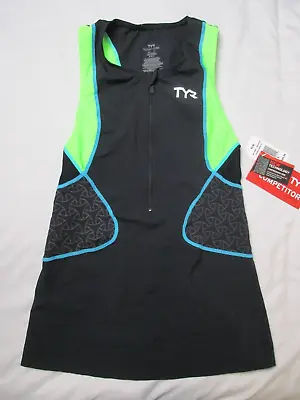 Buy TYR Singlet Tank Top Small S Womens Black Cycling Running Triathlon Made In USA • 9.22£