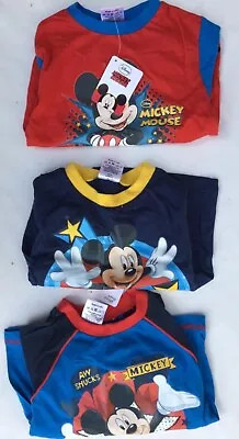 Buy Baby / Girl / Boy Long Sleeve / Leg Pyjamas With Mickey Mouse Detail • 5.99£